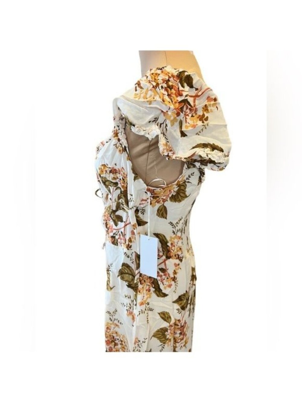 Reformation Women’s Dress Size 12 Maebry Bella Floral High Low Hem Feminine NWT - Picture 6 of 13